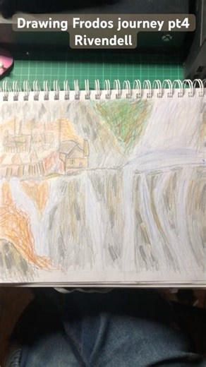 Drawing Frodos journey pt4 Rivendell #fantasy
