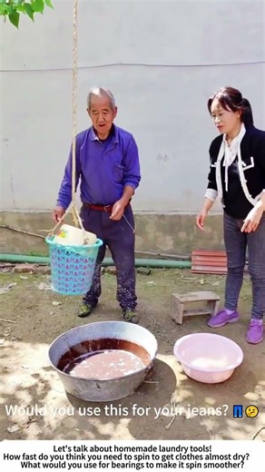DIY Spinner – Homemade Clothes Dryer Powered by Arm Strength 🧺💪