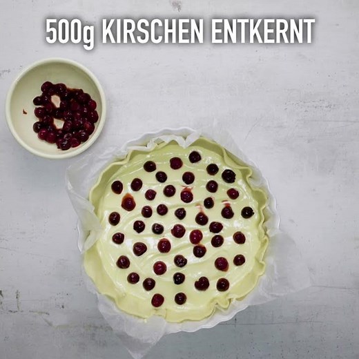 Kirsch Vanillepudding-Kuchen