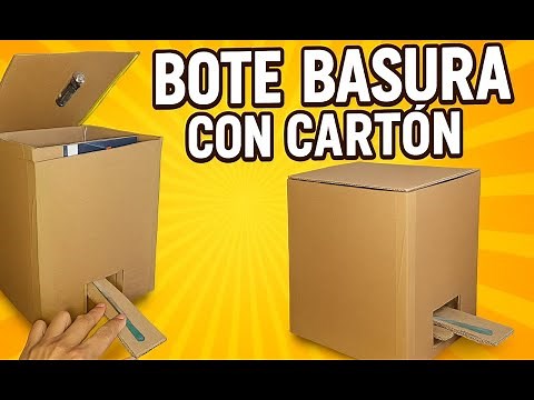 Crea un Bote de Basura con Cartón Reciclado – Fácil, Útil y Ecológico