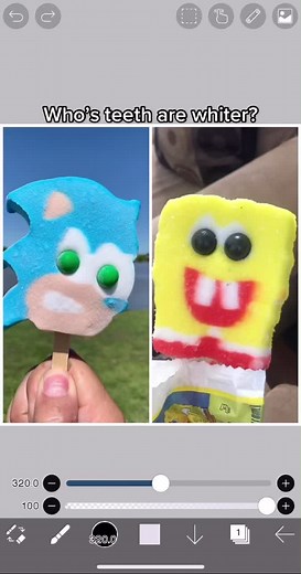 Who’s teeth are whiter? | Sonic vs. Spongebob | #sonicthehedgehog #sonic #spongebob #fyp #viral #MyColoredHair #FordMaverick #JuntosImparables