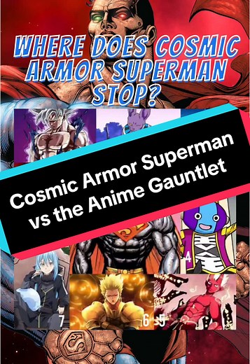 Cosmic Armor Superman Battles Iconic Anime Characters