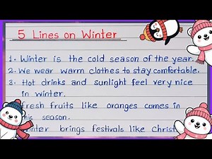 5 Lines on Winter Season | Easy & Simple Lines for Kids | Essay Writing