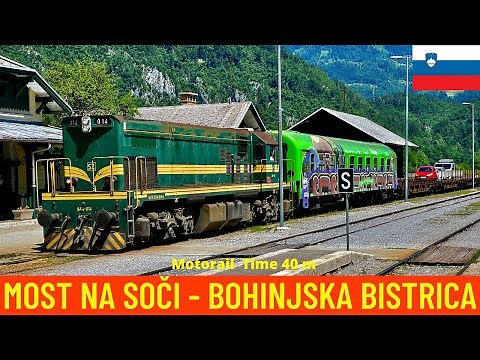 Motorail Train Cab Ride Most na Soči - Bohinjska Bistrica (Slovenian Railways) train drivers view 4K