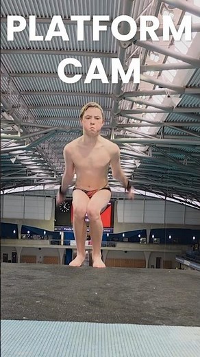 Would you jump backwards from 7m Platform? 😳 #olympicdiving #slowmotion