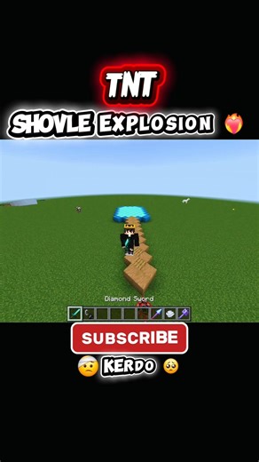 Shovle explosion 💥 in minecraft ❤️‍🔥❤️‍🩹 #minecraft #shorts #shortsfeed