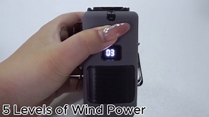 AINFTIME 2025 Portable Waist Clip Body Fan 10000mAh Personal Wearable 6-40H Powerful Outdoor (10000mAH / Gray)