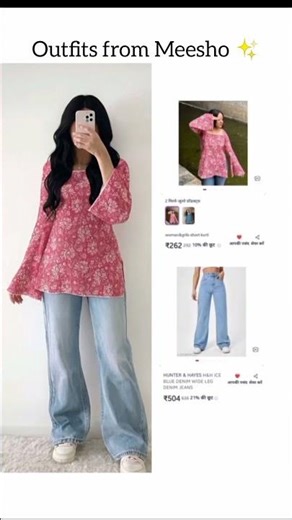 cute college outfits from mesho 🎀#short kurtis #
