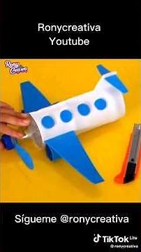 Avión con botella de plástico reciclada #short #diy