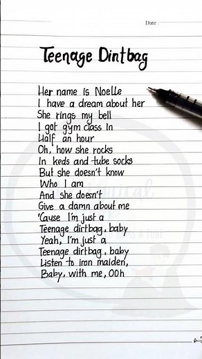 Wheatus - Teenage Dirtbag (Lyrics) 💌🪽 #lyrics #teenagedirtbag #wheatus