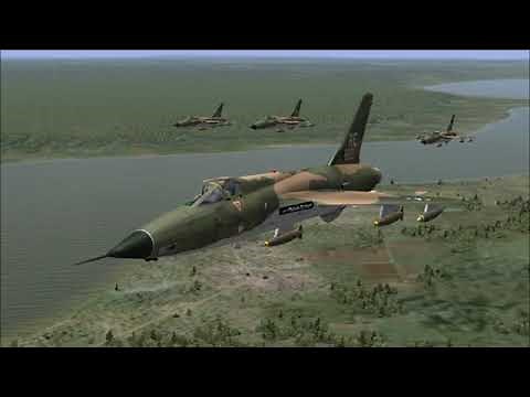 IL2 1946 - Republic F-105D Thunderchief bombing mission over Vietnam