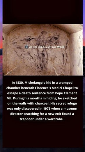 The mystery of Michelangelo's secret room has been revealed after 500 years! 😲#history #art #america