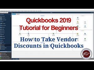 Quickbooks 2019 Tutorial for Beginners - How to Take Vendor Discounts in Quickbooks