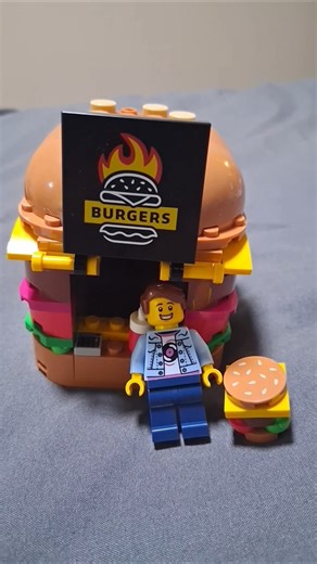I am building a Lego hamburger truck #lego #building #legocity