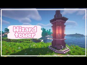 Cozy Cherry Wood Wizard Tower | Minecraft tutorial 🌸🔮