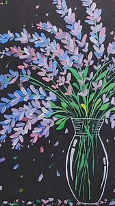 Beautiful Flowers | Painting on Black Canvas #drawing #painting #flowerdrawing #flowers #acrylicpainting | Drawing Book