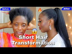 How To Create a Sleek Gel Ponytail on Short 4C Natural Hair | Easy 10-Minute Hairstyle Tutorial
