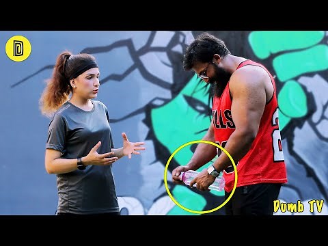 Tight Bottle Prank With Bodybuilders
