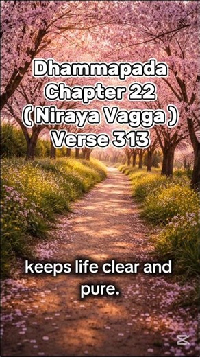 Dhammapada : Chapter 22 (Niraya Vagga) - Verse 313