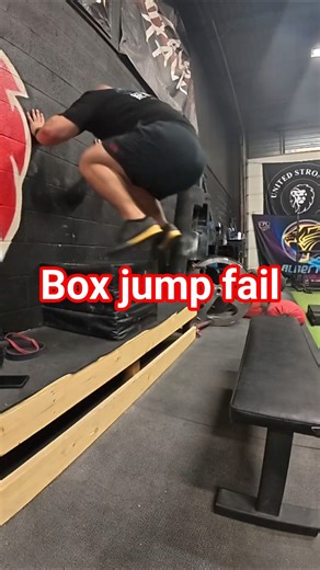 When ya fail, you reset and take er again. Box jumps trying to take me out today #sports #gym