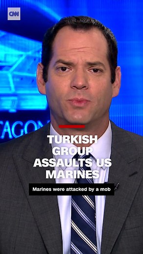 More than a dozen members of a Turkish national youth organization were taken into custody in the port city of Izmir after local authorities say they assaulted two US Marines. #cnn