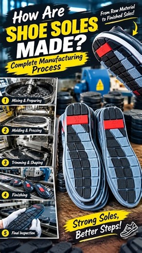 How Shoe Soles Are Made From Raw Materials 👟🏭 | Amazing Factory Process