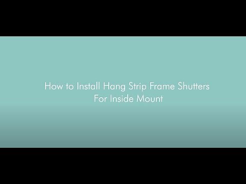 Veneta™ Hang Strip Frame for Inside Mount Installation