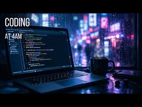 Coding at 4AM in Tokyo Rain 🌧️ Lofi Focus Ambience
