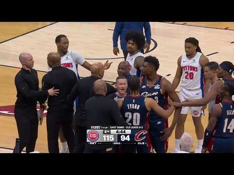 Pistons and Cavs exchange words at end of game as Pistons force Game 7