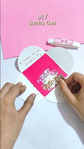 DIY Birthday Scratch Card 🎁 | Easy Handmade Gift Idea #shorts #diy #craft