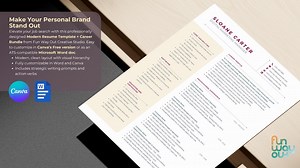 Ats-friendly Canva & Word Resume Template | Modern, Editable, Professional CV for 2025 Job Applications - Etsy