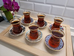 Turkish Tea Set, Turkish Tea Cups and Saucers, Tea Glasses and Saucers - Etsy