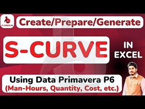 How to Create S Curve in excel by using primavera p6 data | prepare project histogram in excel | p6