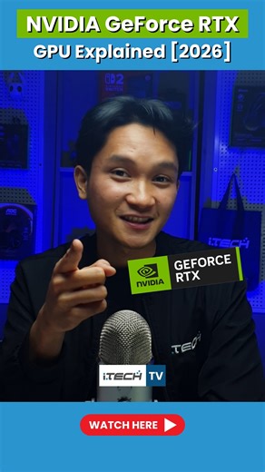 NVIDIA GeForce RTX GPU - Explained (2026) It's 2026 and you still don't know what RTX means? Here's a quick guide to selecting NVIDIA GeForce RTX GPUs for your PC builds. #NVIDIA #GeForce #RTX #gpu #graphicscard #pcbuild #techstore #iTechPH | i.TECH - Philippines