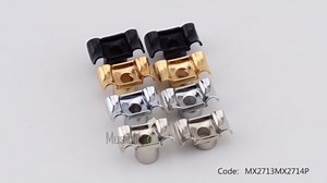 Musiclily Pro Steel Vintage Butterfly Style String Retainer String Trees String Guides for Electric Guitar, Black (Set of 2)