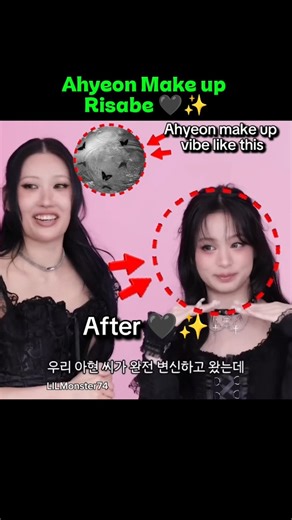 Ahyeon Make up Risabe 🖤 #babymonster #ahyeon #comeback #concert #choom #shorts