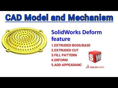 Solidworks Deform Feature || Solidworks tutorial for beginners || Advanced features in solidworks
