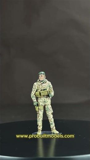 1:35 Modern German Infantry — pro-painted figures in multicam uniforms with realistic poses and gear