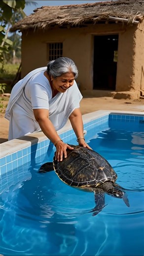 Grandma saves cute turtle from the butcher 😭 #ai​ #turtle​ #save​