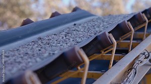 Factory for the production of gravel for road construction