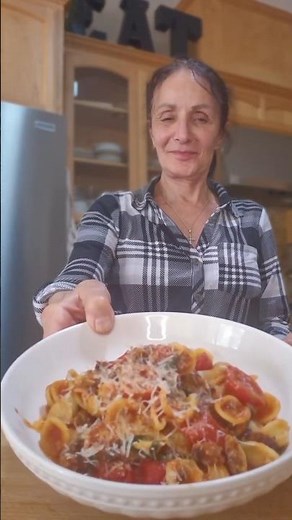 Italian Orecchiette with Sausage and Cherry Tomatoes#Italianpastarecipes#sausagepasta#