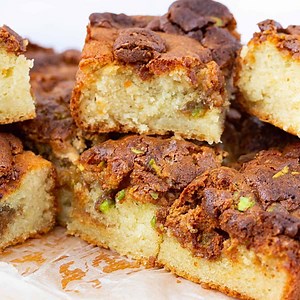 Pistachio Halva Cake - Sour Cream Cake with Halva