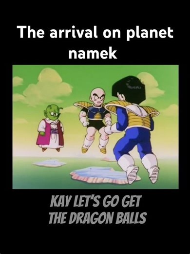 The arrival on planet￼ namek in seconds #dragonball #mega64 #memes #anime #friezasaga #vegeta
