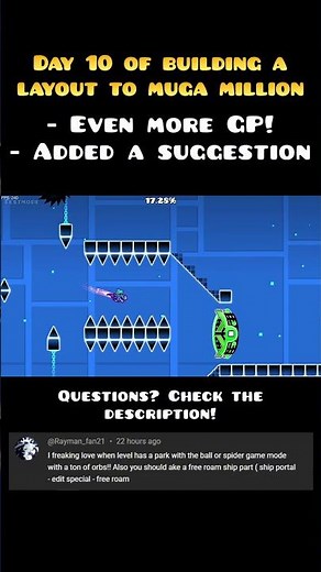 DAY 10 of Building a layout to Muga Million by King Sammelot #shorts #gdlayout #gd #kingsammelot