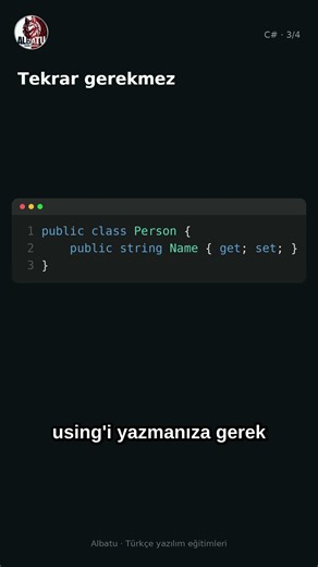 C# 10 Global Using Nedir? 30 Saniyede