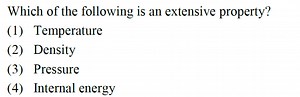 Which of the following is an extensive property?(1) Temperatur... | Filo