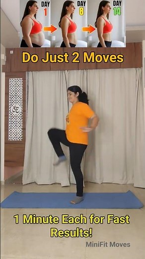 2 Easy Moves • 1 Minute Each | Quick Fat-Burn Workout | #shorts