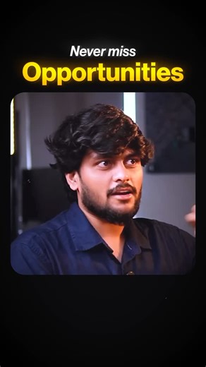 Raw Talks with Swaroop on Instagram: "Never Miss any kind of Opportunities even though you think they are small! Because One Day those small opportunities will become your success! • • #JobMarket #MotivationalVideos #SkillDevelopment #FreelancingTips #JobHunting #CareerMotivation #LearnSkills #StudentMotivation #FreelancerLife #SkillOverDegree #CareerGoals #WorkSmart #FreelanceTips #UpSkill #MotivationForStudents #JobOpportunities #SelfImprovement #SkillBasedLearning #CareerInspiration #WorkLife