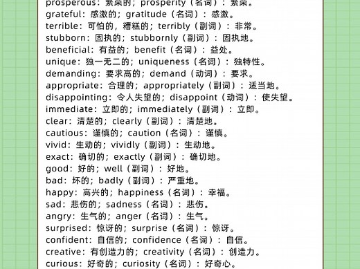 英语二完形填空高频200词