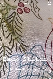 Learn Backstitching with Valdani threads. Video by #quiltdoodledesigns Thank you! 💕 | Valdani Threads